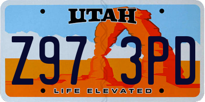 UT license plate Z973PD