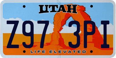 UT license plate Z973PI