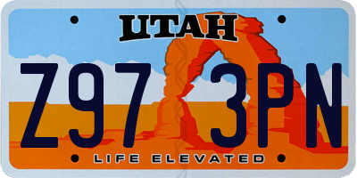 UT license plate Z973PN