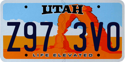 UT license plate Z973VO