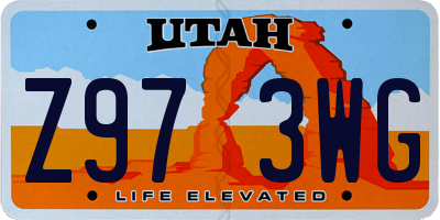 UT license plate Z973WG