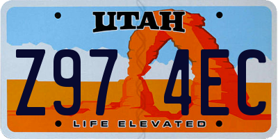 UT license plate Z974EC
