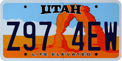 UT license plate Z974EW