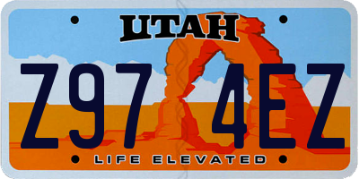 UT license plate Z974EZ