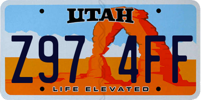 UT license plate Z974FF