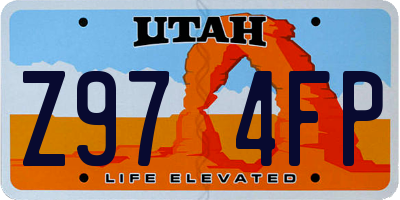 UT license plate Z974FP