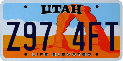 UT license plate Z974FT