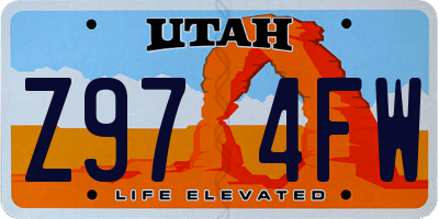 UT license plate Z974FW