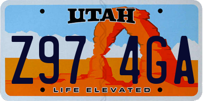 UT license plate Z974GA