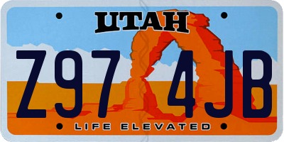 UT license plate Z974JB