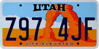 UT license plate Z974JF