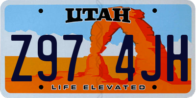 UT license plate Z974JH