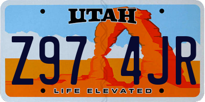 UT license plate Z974JR