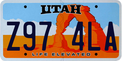 UT license plate Z974LA