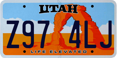 UT license plate Z974LJ