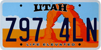 UT license plate Z974LN