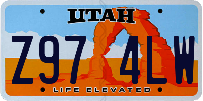 UT license plate Z974LW
