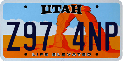 UT license plate Z974NP