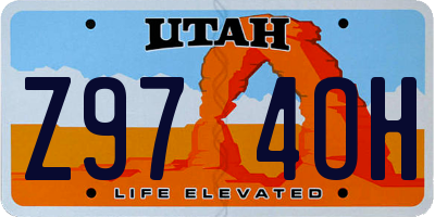UT license plate Z974OH