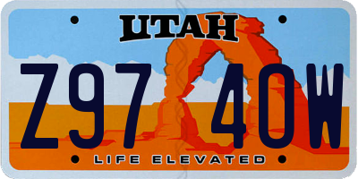 UT license plate Z974OW