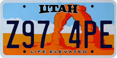 UT license plate Z974PE