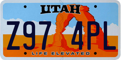 UT license plate Z974PL