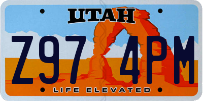 UT license plate Z974PM