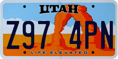 UT license plate Z974PN