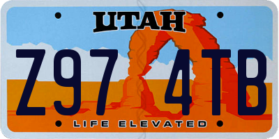 UT license plate Z974TB