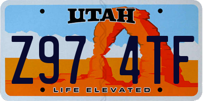 UT license plate Z974TF