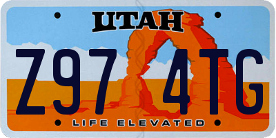 UT license plate Z974TG