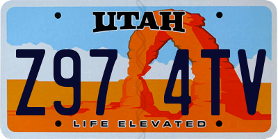 UT license plate Z974TV
