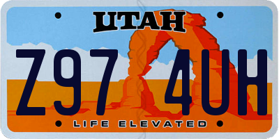 UT license plate Z974UH