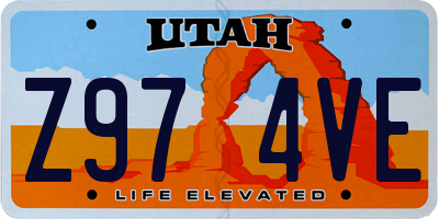 UT license plate Z974VE