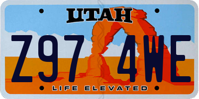 UT license plate Z974WE