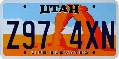 UT license plate Z974XN