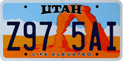 UT license plate Z975AI