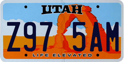 UT license plate Z975AM