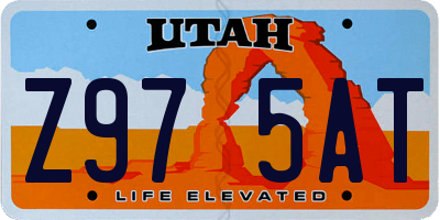 UT license plate Z975AT