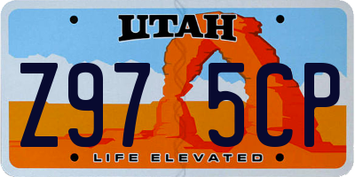 UT license plate Z975CP