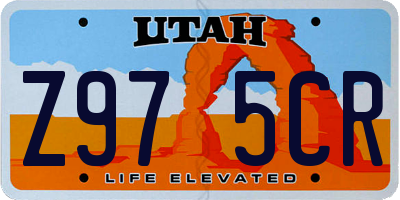 UT license plate Z975CR