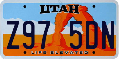 UT license plate Z975DN