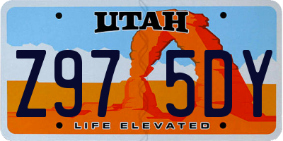 UT license plate Z975DY