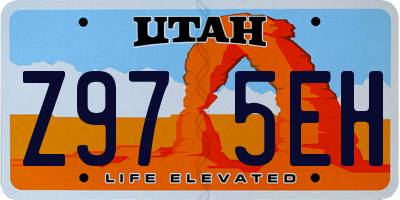 UT license plate Z975EH