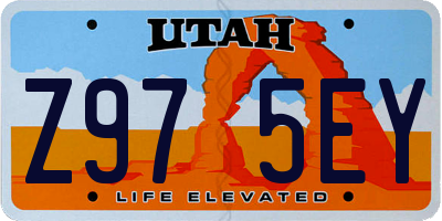 UT license plate Z975EY
