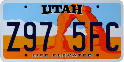 UT license plate Z975FC
