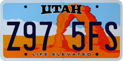 UT license plate Z975FS