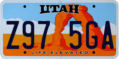 UT license plate Z975GA