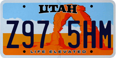 UT license plate Z975HM