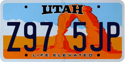 UT license plate Z975JP